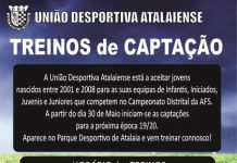 União Desportiva Atalaiense | Treinos de Captação