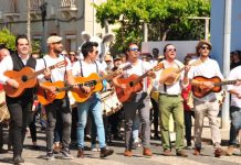 Cenas do vídeo clip da canção dos Fenómenos do Entroncamento gravadas este domingo