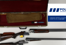 Apreendidas duas armas de caça a suspeito de violência doméstica
