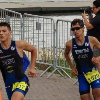 Gonçalo Balbino e Abel Afonso – 2º e 3ºlugares Cadetes Triatlo Montemor-O-Velho