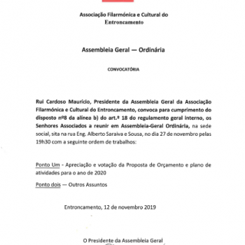 AssociaçÃO fILARMONICA cONVOCATÓRIA