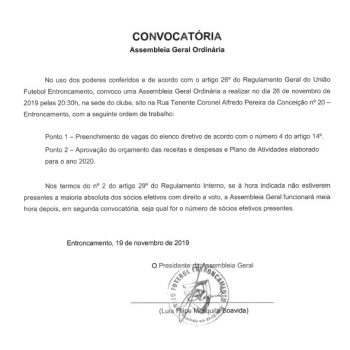UFEConvocatória