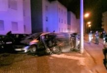 Entroncamento | Veículo furtado despista-se e provoca 2 feridos ligeiros menores | PSP emitiu comunicado