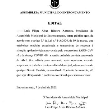 EditalAssembleiaMunicipalEntroncamento