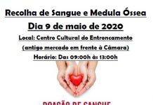 9 maio | Centro Cultural | Recolha de Sangue e Medula Óssea no Entroncamento