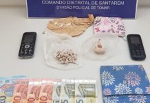 Tomar | PSP detém uma mulher e um homem por tráfico de produto estupefaciente