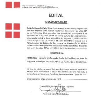 Edital – Com. Social