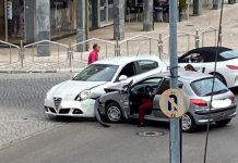 Entroncamento | Colisão entre dois ligeiros na Av da Estação não provoca feridos graves