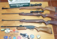 Tomar | GNR identificou dois homens de 57 e 66 anos e apreende armas por crimes de violência doméstica
