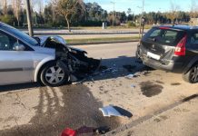 Entroncamento | Colisão entre dois veículos ligeiros não provoca feridos