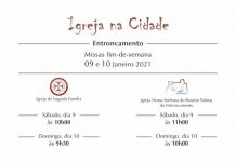 Igreja na Cidade | Horário das Missas de fim de semana