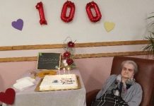 Maria Diamantina Andrade fez 100 anos e Junta Freguesia Nª Srª Fátima oferece o bolo