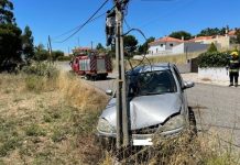 Entroncamento | Despiste de viatura provoca ferido ligeiro