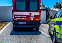 Estrada EN365 – Golegã | Despiste de pesado de mercadorias provoca corte de estrada e ferido encarcerado