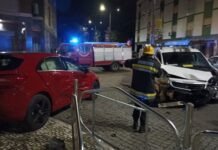 Entroncamento | Colisão entre dois veículos na avenida da estação provoca um ferido ligeiro