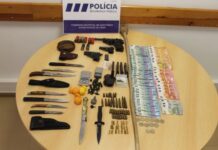 Tomar | PSP detém dois homens de 29 e 49 anos por posse de armas proibidas e tráfico de estupefacientes