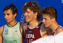 Gustavo do Canto do CNTN de prata na Taça da Europa de Triatlo