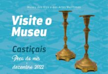 Castiçais em destaque na Peça do mês de dezembro no Museu dos Rios e das Artes Marítimas, em Constância