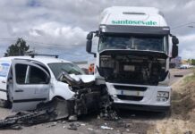 Entroncamento | Colisão entre pesado e ligeiro provoca três feridos ligeiros