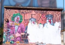 Entroncamento: Movimento Zero apaga parte de mural do artista plástico Violant