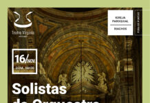 Solistas da Orquestra Alma Mater na Igreja de Riachos