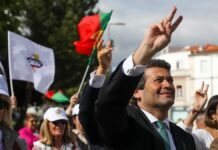 André Ventura no Entroncamento em campanha para as autárquicas