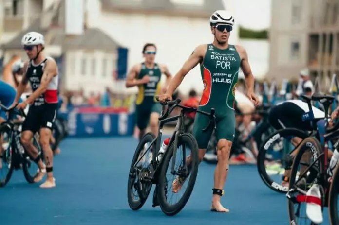 Ricardo Batista no ciclismo - medalha bronze WTCS Quiberon