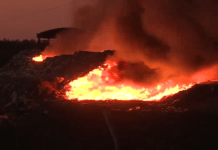 Incêndio no aterro da Resitejo confinado a um aterro com plástico, cartão e papel (atualização)