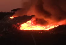 Incêndio no aterro da Resitejo confinado a um aterro com plástico, cartão e papel (atualização)