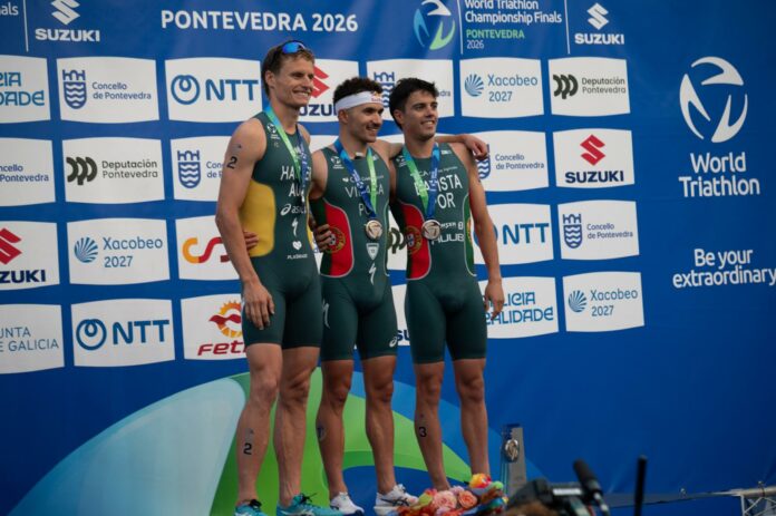 Pódio do Campeonato do Mundo de Triatlo